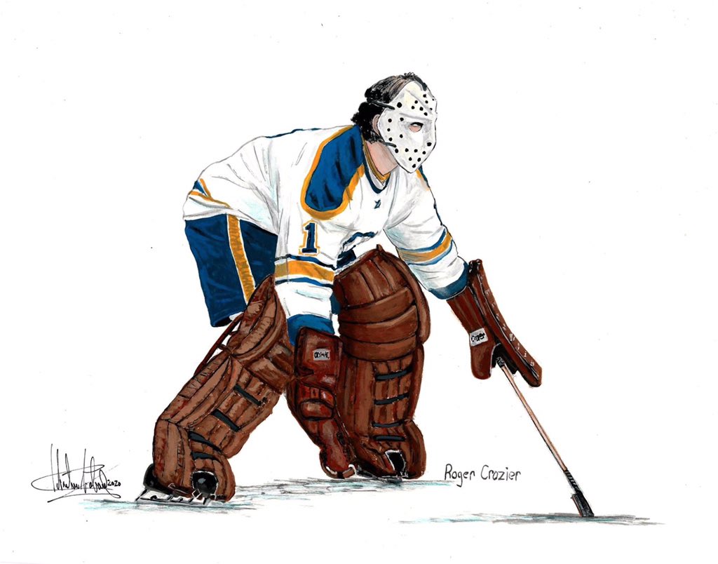 bubba58272424's tweet image. Roger Crozier painting