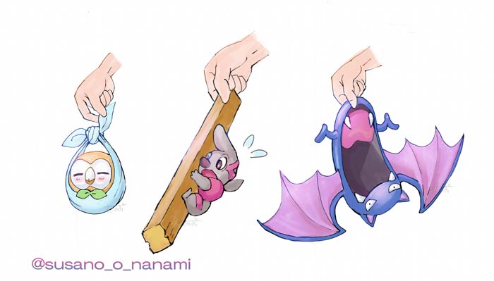 ポケモン「ポケモン つまみたい その6

#pokemon #モクロー #ドッコラー #ゴ」|すさノお@イラストとゲームとポケモンのイラスト