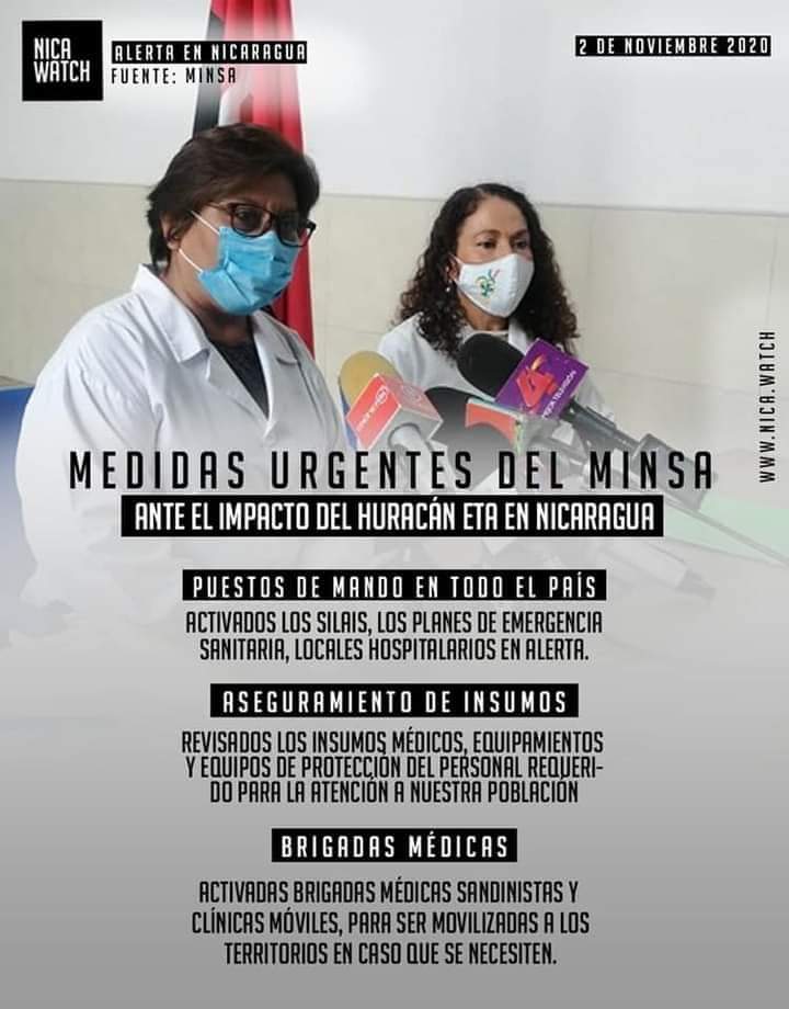 Somos un país bendecido por Dios  al tener un Gobierno responsable,  el Pueblo no está sólo, desde que se pronosticó el Huracán ETA hemos visto como el Gobierno se ha dispuesto a garantizar seguridad y bienestar en todo.
#EnEsperanzasVictoriosa 
<a href="/PajaraSandinist/">Chavez</a> 
<a href="/FloryCantoX/">Flor y Canto 🇳🇮</a>