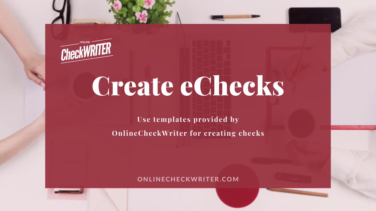 webcheckwriter's tweet photo. https://t.co/zInlJt70my
Design the checks innovatively by inscribing the business logo and business name on it.
#OnlineCheckWriter #CreateEcheck #ElectronicCheck #EmailCheck #EcheckFree https://t.co/WmvVIlyIcB