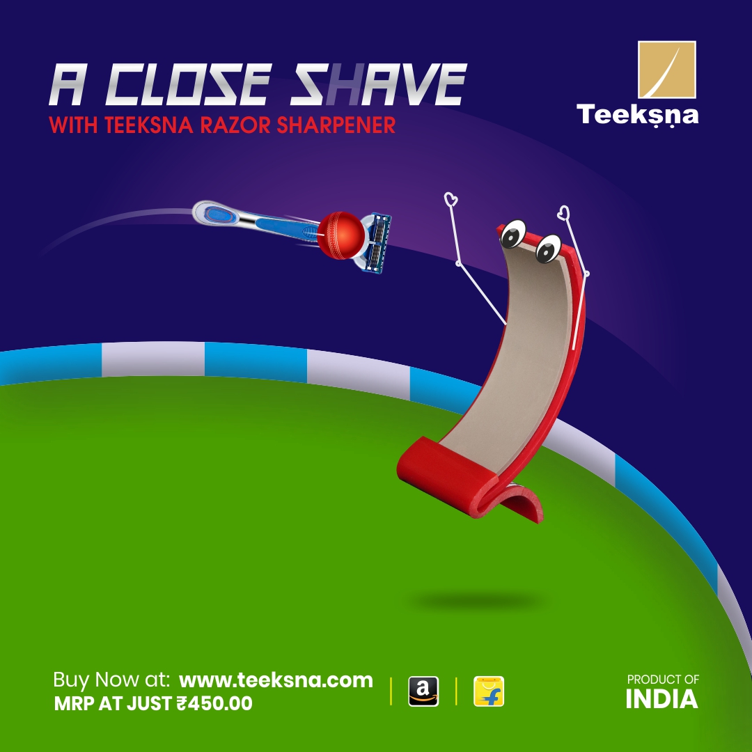 teeksna's tweet photo. Hold Teeksna sharpener and prevent your razor blades from crossing the boundary line with its dullness and bluntness. Teeksna Sharpener provides perfectly Sharpened blades to your razor that catch holds a close shave. Teeksna, the easiest way to keep your razor blades sharp. https://t.co/cB4faJ9l79