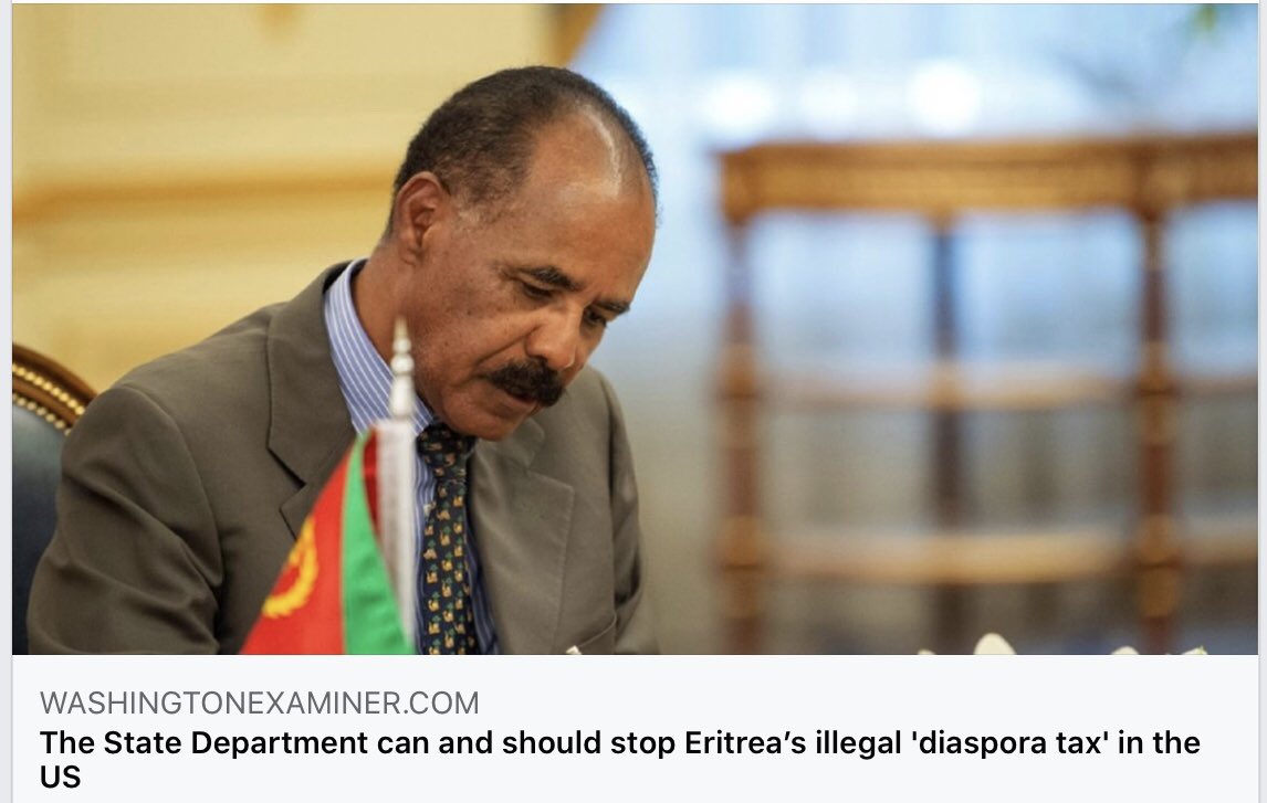 <a href="/StateDept/">Department of State</a> &amp; #US should neither ignore evidence #Eritrea is abusing its diplomatic missions nor precedent. In Dec 2011, <a href="/sec_council/">UN Security Council</a> res2023 called on Eritrea to “cease using extortion, threats of violence, fraud &amp; other illicit means to collect taxes
washingtonexaminer.com/opinion/the-st…