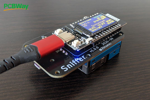 PCBWayOfficial's tweet image. #SharedProject
Air quality sensor integration board using ESP32 TTGO T-Display, PMSA0003 particulate matter sensor, and BME680 environment sensor. @lilygo9 
✅Learn more: bit.ly/3elMsdT
.
.
#PCBWay #Maker #TTGO #DIY #HomeAutomation #ESP32 #BME680