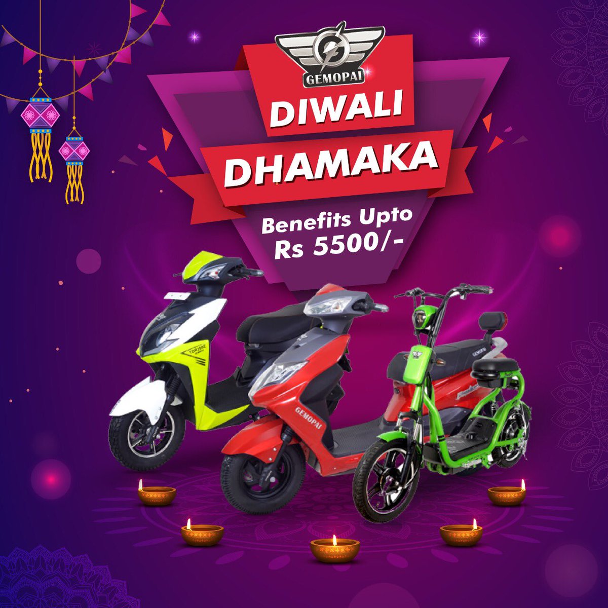 gemopai's tweet photo. Hurry! Our Festive offers are still up for grabs. Get your Gemopai scooter home now!
#gemopai #madeinindia #ev #electricvehicle #electricscooter #cool #stylish #gosolo #trending #freeyourstyle #mesolo #letsmovetogether #india #dealership https://t.co/wzEkGoE3Wp