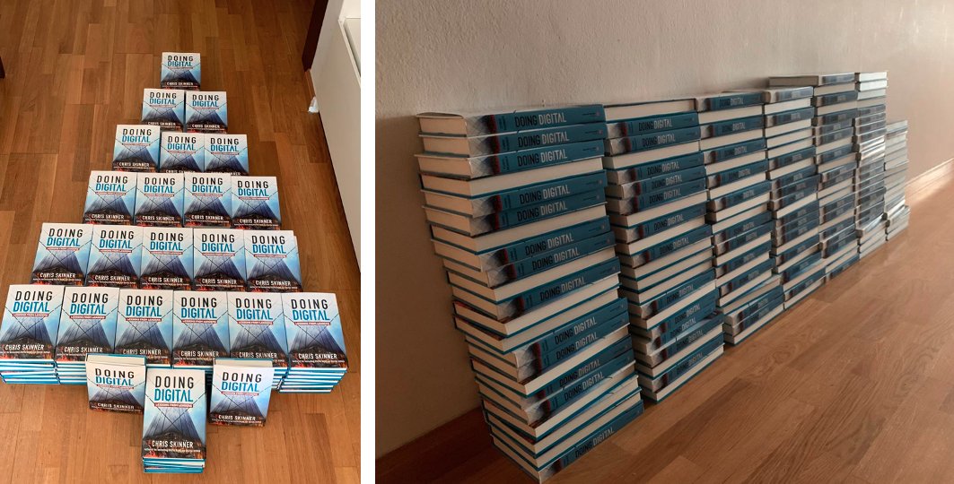 LATINIA's tweet photo. Este año hemos diversificado nuestro negocio de SW distribuyendo para España y LatAm de la obra de @Chris_Skinner #DoingDigital. Bromeando 😁 → 143 amigos, colaboradores y clientes recibirán esta Navidades un ejemplar firmado por el autor...de Rapidito https://t.co/FV5CeZ5R8T https://t.co/uFtK3ufHUu