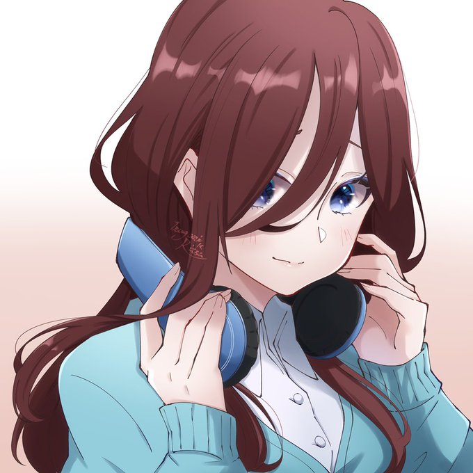 犬月りうる/犬神璃月@量産のみ受付中さんがTwitterに投稿した中野三玖(五等分の花嫁)のイラスト。