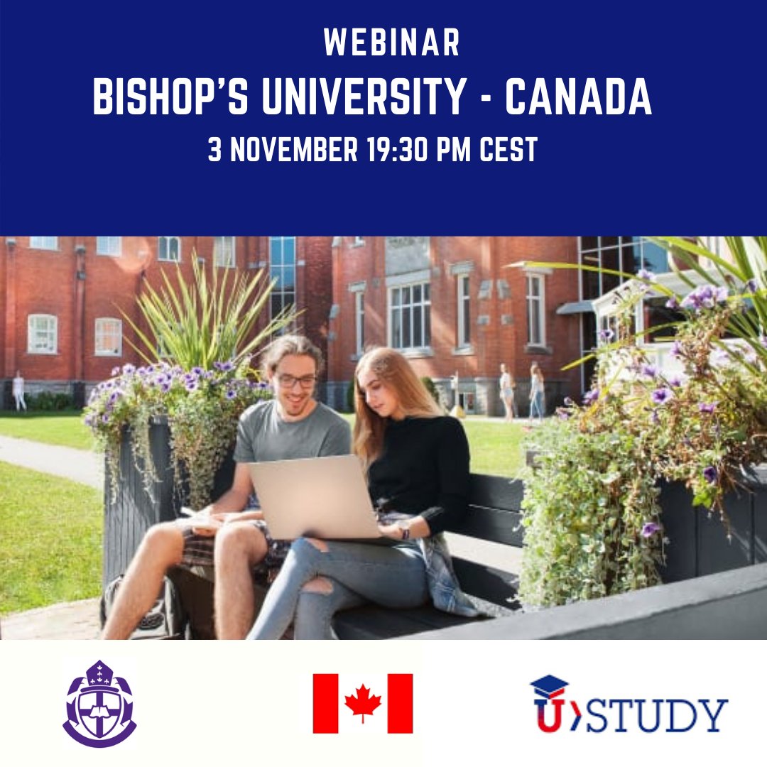 UStudy1's tweet photo. Join our webinar and learn the basics of the Canadian education system, the benefits of studying at a Liberal Arts University like Bishop’s. Be Curious.Register here: https://t.co/ybgLO8uorP
#UStudy #studyabroad #Canada #university #bishopsuniversity #liberalartsuniversity https://t.co/MYhrEIYszh