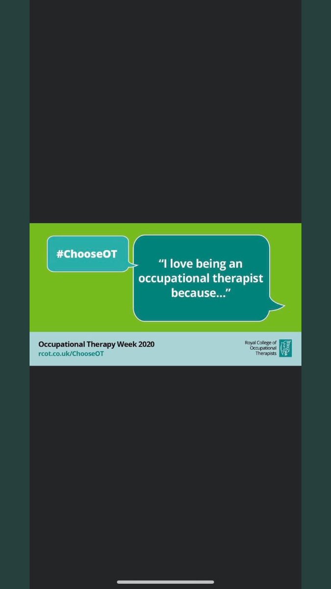 I love being an Occupational Therapist <a href="/barnshospital/">Barnsley Hospital</a> because I enjoy making a positive difference in people’s lives and helping people participate in daily activities that we may take for granted #meaningfulactivities #ChooseOT #OTweek2020 <a href="/theRCOT/">Royal College of Occupational Therapists</a> <a href="/AhpsBarnsley/">Barnsley Hospital AHPs 💙</a>
