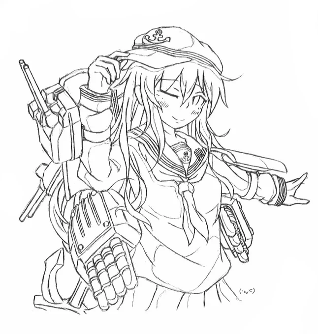 #11月になったのでフォロワーさんに自己紹介しようぜ
艦これ絵と稀にメカ絵 シャーペン絵ばかり使う変な絵師 デジタル苦手なんで誰か書き方教えて(^^;) 