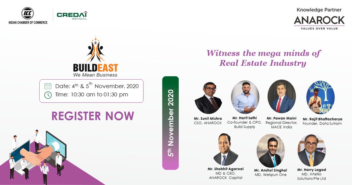 ANAROCK's tweet photo. #RegisterNow Decode the future &amp; way forward for Indian Real Estate. Click here to register: https://t.co/3rmJwTTpsn  #ANAROCKxICC #ANAROCKxCredaiBengal https://t.co/ad9AsS1LLl