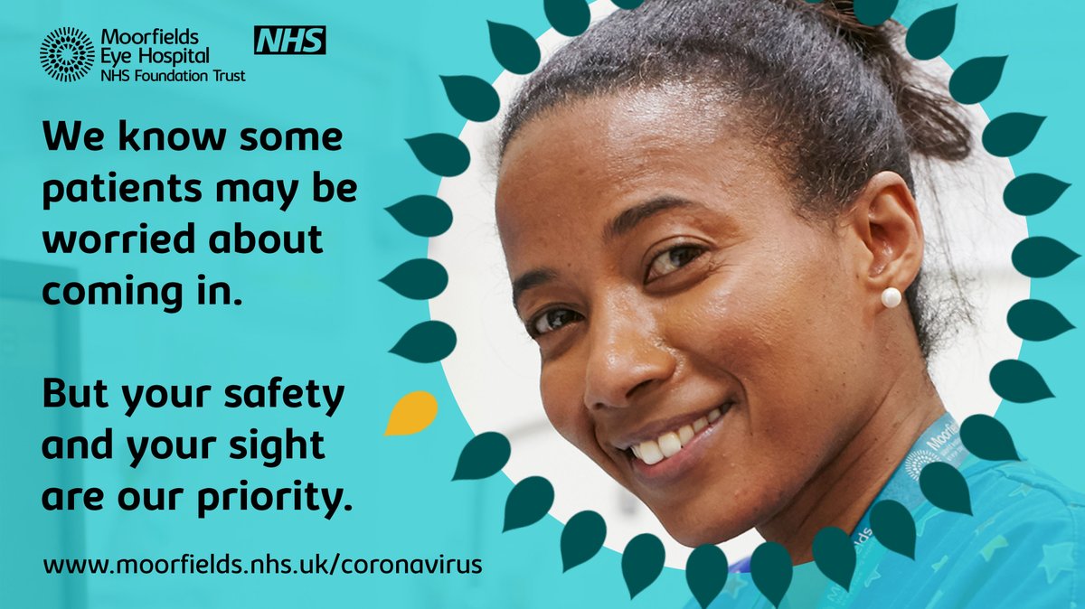 Moorfields remains open and is here to treat patients. If you have an appointment, please attend. If you need eye care advice, call our nurse-led line on 0207 566 2345. 

For sudden sight loss or injury, log on to our online A&amp;E service: moorfields.nhs.uk/emergency-care