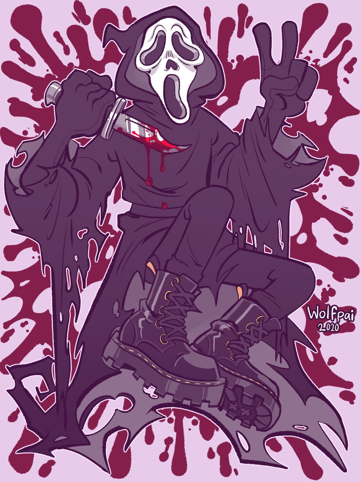 Ghost Face/ Scream Blood Print 