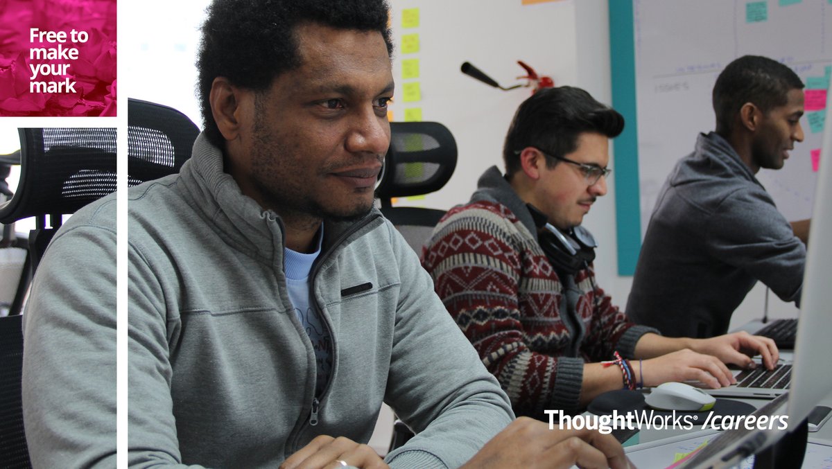 thoughtworks's tweet photo. ‘What will I actually be doing at ThoughtWorks?’ is one of the hardest questions our recruiters get asked. To get the answer and much more delivered to your inbox, sign up for Access ThoughtWorks careers. #MakeYourMarkInTech
https://t.co/CNYkgZoZNA https://t.co/gQqRJcNqGQ