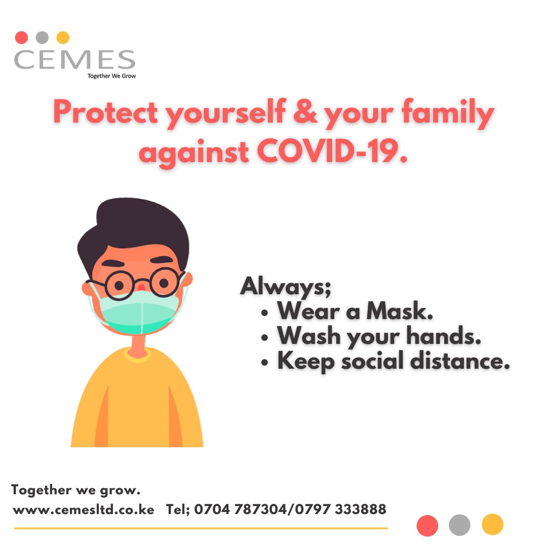 CemesLtd's tweet photo. How are you staying safe from the new wave of #COVID19 ? 
Remember to protect yourself at all times. 
#StaySafeStayHealthy  #stayfunded #University #cemescares #biasharaplus https://t.co/4k4TJVzjxH