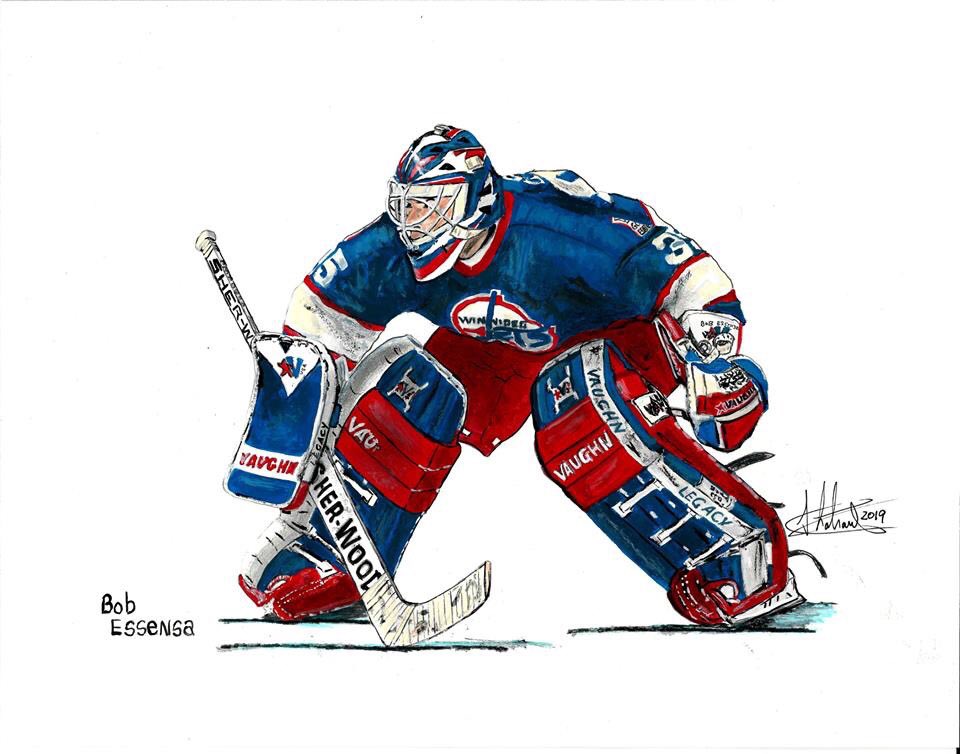 bubba58272424's tweet image. Bob Essensa painting!