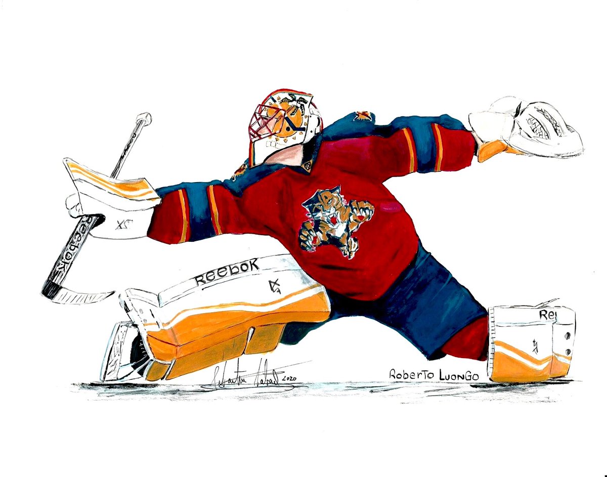 bubba58272424's tweet image. Roberto Luongo painting!