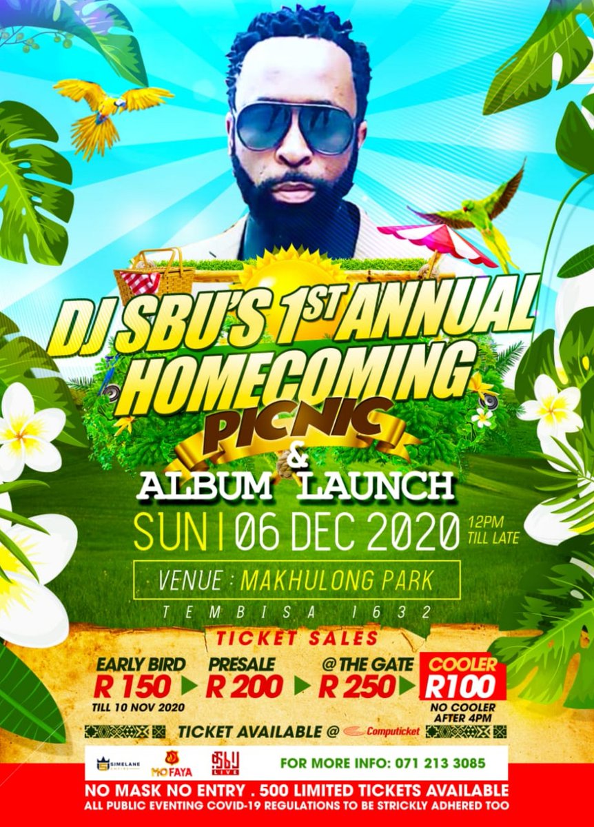 djsbu's tweet photo. DJ Sbu's 8th album drops Friday 4th December 2020!
DJ Sbu's 1st Annual Homecoming Picnic and Album Launch Sunday 6th December 2020 Makhulong Park, Tembisa
DJ Sbu - #Mpambane
DJ Sbu - #Stronger
Both out on all digital platforms worldwide! https://t.co/PSo5Nis7nm