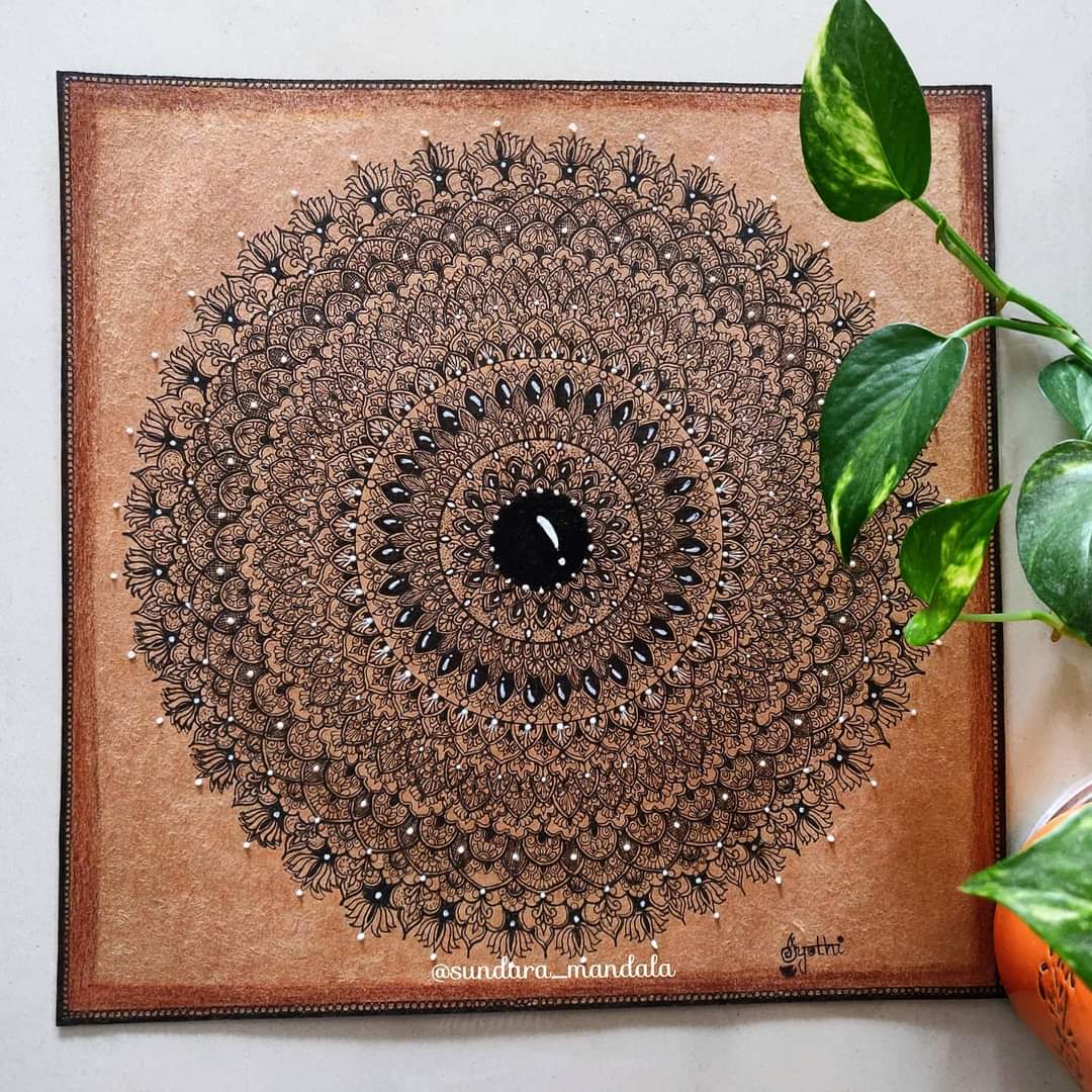 Mandala, a map for spiritual transformation.

#indianart #mandalaart #madhubaniart