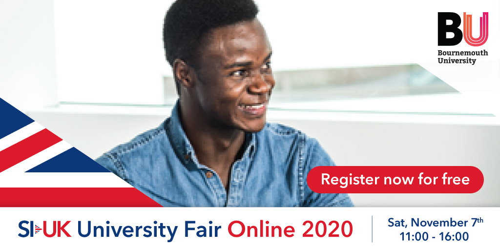 SI_UK_Nigeria's tweet photo. Bournemouth University is ranked in the Top 100 Young Universities in the World (Times Higher Education 2020). Meet University of Bournemouth University on November 7th. Register now for free: https://t.co/YlQKD9fR60
@bournemouthuni #NigeriaFair #UKfair #BournemouthUni #BU https://t.co/2oEroEQaF7