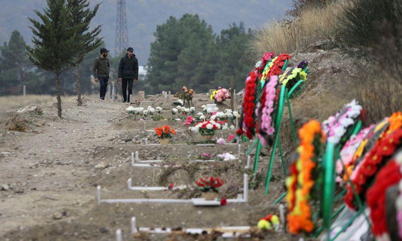 KenRoth's tweet photo. The UN rights chief warns that artillery strikes on civilians in the Nagorno-Karabakh conflict could amount to war crimes. https://t.co/KGPv90uP70 https://t.co/zMQmAPOADw