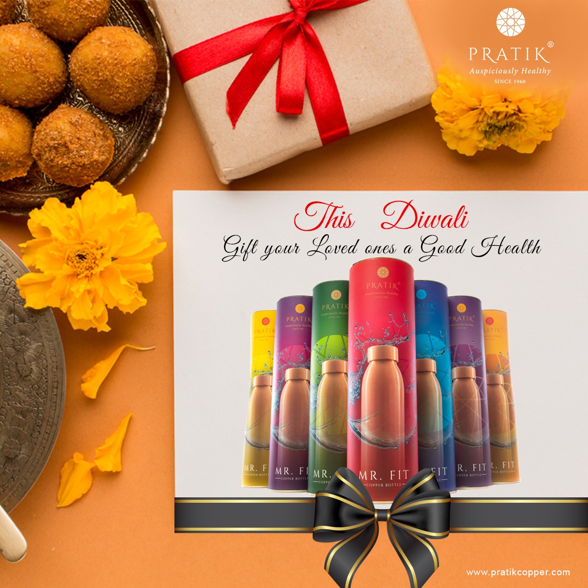PratikCopper's tweet photo. Make this Diwali celebration special by gifting customized Copper water bottles! 

Copper Water = Better Health.

Shop at https://t.co/3Ev3IKmBk9

#pratikcopper #copperbottle #giftideas #gifts #diwaligifts #waterbottles #copperbottle #printedbottle #diwalidecor #health #water https://t.co/8SewLszWeN
