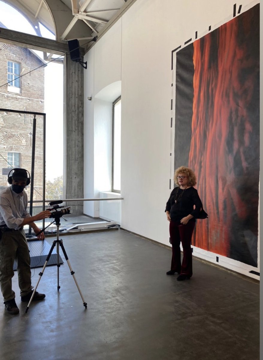 rivolicast's tweet photo. Lunga giornata di lavoro ieri tra video per il #CosmoDigitale a l’installazione dell ‘opera di #PatriziodiMassimo #laculturacura oggi più che mai #espressioni #AnneImfoh https://t.co/x4AOBBljVx