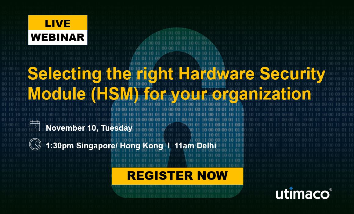 progreso_sg's tweet photo. Join Utimaco on 10 November for a live webinar- “Selecting the right HSM for your organization”.
Register now: https://t.co/i368MG4DGi

#Utimaco #HSM https://t.co/sxpbue0uPL