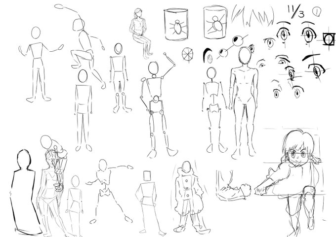 一から勉強中...。めちゃ勉強になる。ただ身体を描くだけなのに難しい～。
#絵描きさんと繋がりたい 