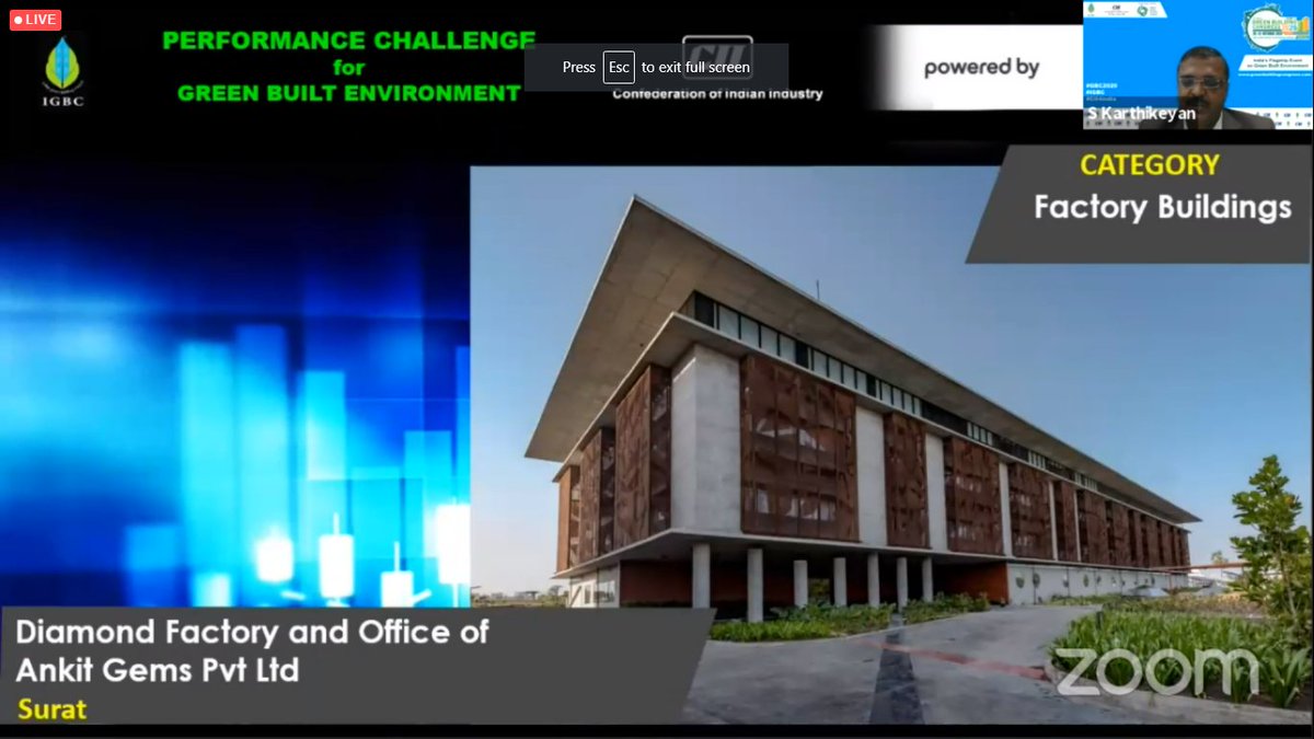IGBConline's tweet photo. We at IGBC applaud the efforts of all the entries and congratulate the winners.
@FollowCII
#IGBC #green #greendesign #sustainability #ecofriendly #recycled #greenbuildingcongress2020. https://t.co/f7azkegBID