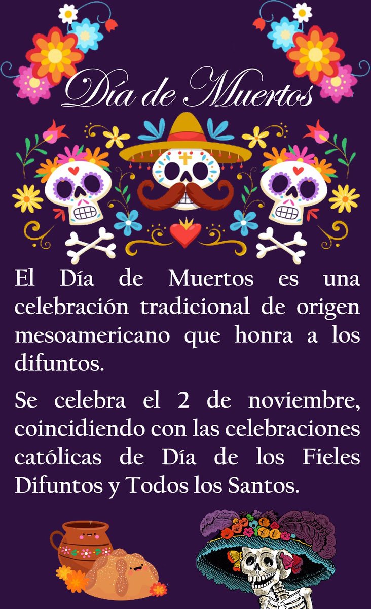 Dia de muertos, un dia muy tradicional en mi Mexico.