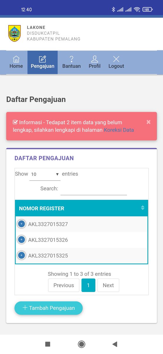 auwaludien1's tweet photo. @disdukcapil_pml @ganjarpranowo @pakjunaedi @dukcapil_jateng Min @disdukcapil_pml  ini status pengajuan akte saya gimana? https://t.co/0Vr5cxm4mP