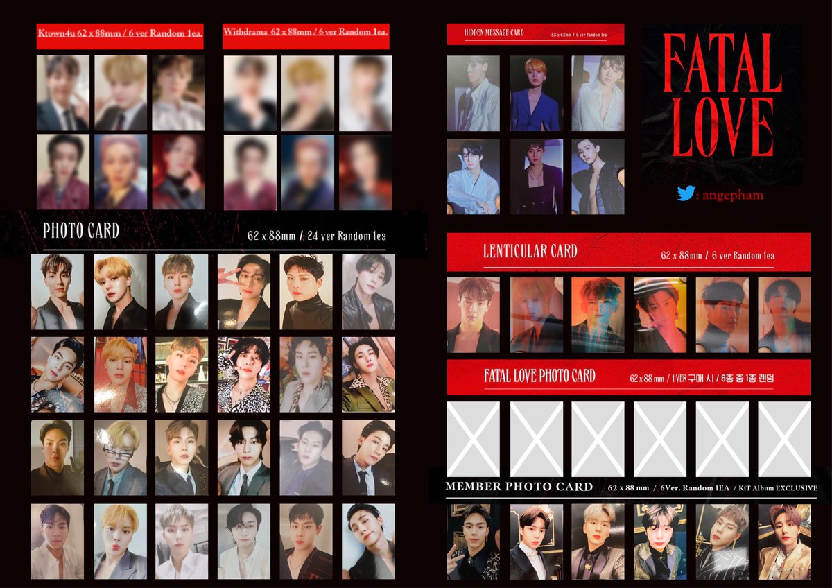093 ヒョンウォン トレカ FATAL LOVE ヨントン MONSTA X ALBUM PHOTOCARD FATAL LOVE #셔누 #민혁 #기현 #형원 #주헌