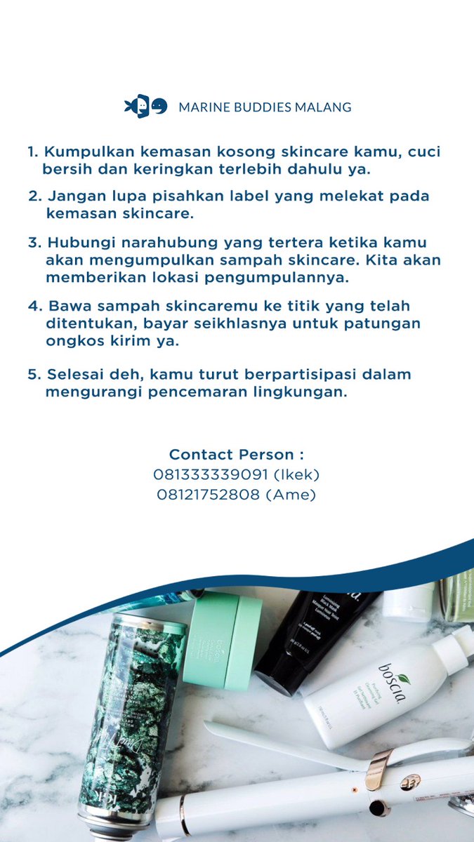 marbudmlg's tweet photo. Bingung buang sampah skincare kemana? Yuk marbudmlg bantu salurkan! Kami bakal bantu menyalurkan sampah skincaremu ke pihak yg tentunya bertanggungjawab. Gimana caranya? Cusss disimak ya!♻️ https://t.co/GSddttFMmo