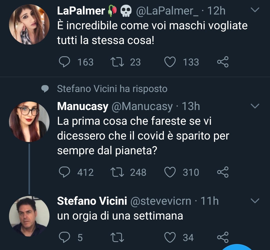 Darkene8's tweet photo. @stevevicrn @Manucasy Grazie Stefano, mai come in questo caso, hai dato un senso alla cronologia della mia tl ✌🏻 https://t.co/iSZdc6jwk6