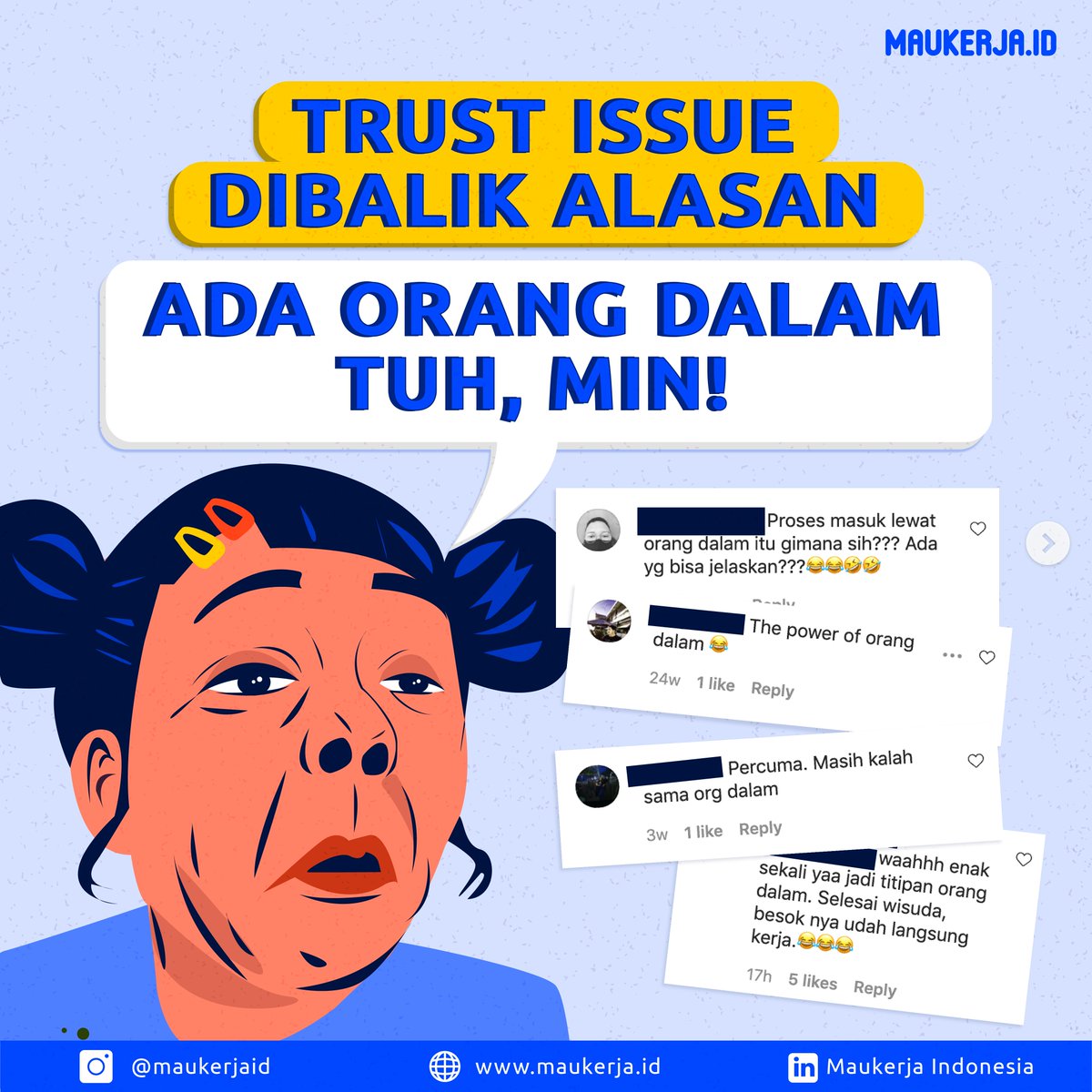 maukerja_id's tweet photo. Para barisan netijen yang komen orang dalam, yuk mari dikomen 😏
.
.
Jangan lupa follow @maukerjaid
.
#kuncijawabaninterview #lowongankerja #lokerjogja #kunciinterview #lokerjabodetabek #tipswawancara #tipsinterview #desainCV #lokerSurabaya #infobeasiswa #bikincvmurah https://t.co/6ceimH6z9T