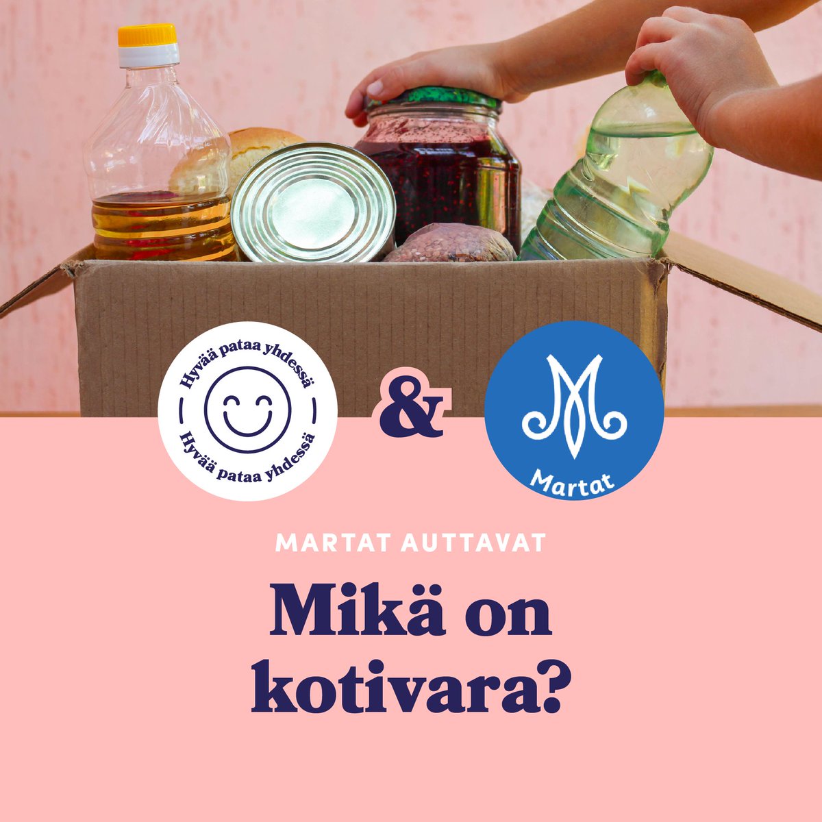 Marttaliitto's tweet photo. Kotivaraa tarvitaan jos kauppaan ei pääse. Kotona oleva varasto ruokaa ja juomaa poikkeuspäivän varalle sisältää vettä ja ruokaa koko perheen tarpeisiin ainakin 72 h. 
Mitä sinun kotivaraan kuuluu? https://t.co/tJsZq6wVRR #kotivara #suomitoimii  #martat  #varautuminen https://t.co/oTJwWVRUIz
