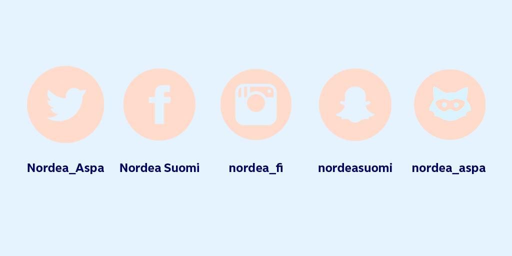 Nordea_Aspa's tweet photo. Palvelemme teitĂ€ some-kanavissa ma-pe 8-20 ja la 10-16. Voit olla yhteydessĂ€ meihin yleisissĂ€ pankkiasioissa TwitterissĂ€, Facebookissa, Instagramissa, Snapchatissa ja Jodelissa. Tarjolla myös vinkkejĂ€ oman talouden hallintaan. Otahan seurantaan ja tule juttusille! đ€ #someaspa https://t.co/KAZccjzFKA