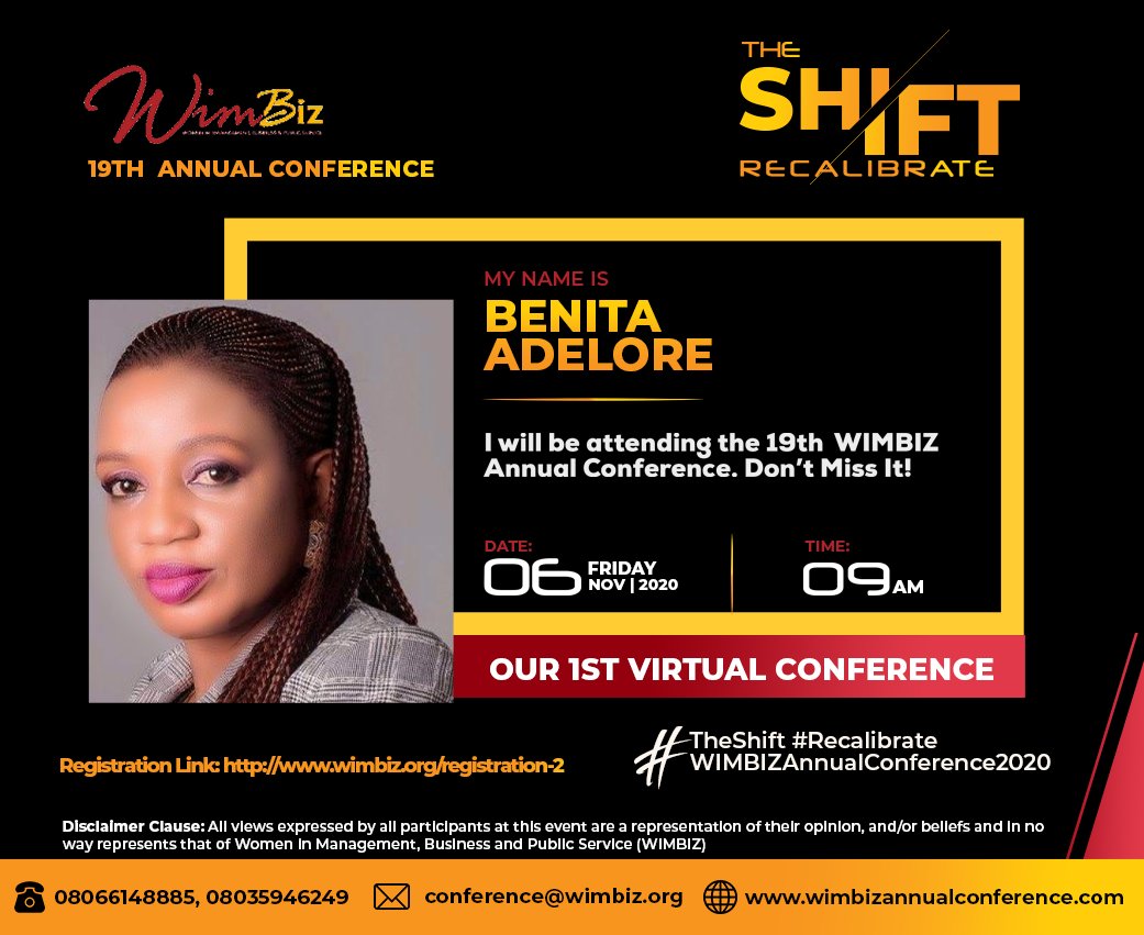 badelore's tweet photo. Come let's unlearn and relearn @wimbiz 2020 annual conference! https://t.co/aYPQrcN2F8
