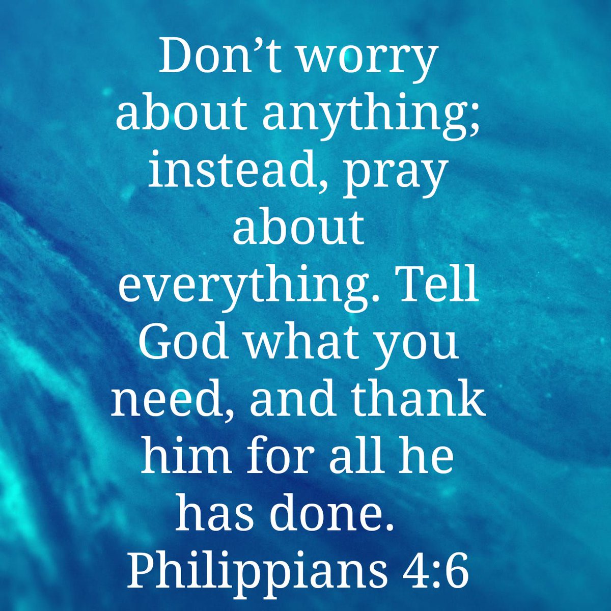 PatsyFo1's tweet image. Don’t worry about anything; instead, pray about everything. Tell God what you need, and thank him f…
bible.com/bible/116/php.…