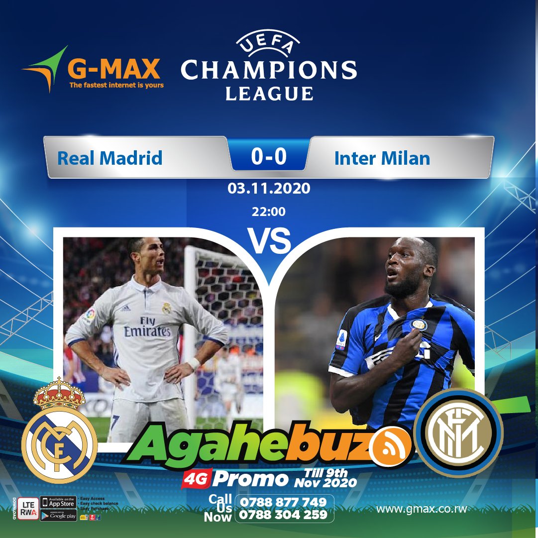 GMaxRwanda's tweet photo. #LiveStream the UEFA champions league matches and get instant #live score updates with G-Max 4G bundle packs @ a 70% discount. ⚽

#championsleague #fifa #Agahebuzo #4Gforall #4GBundlePacks #GMax https://t.co/zlZ6OzYEO9
