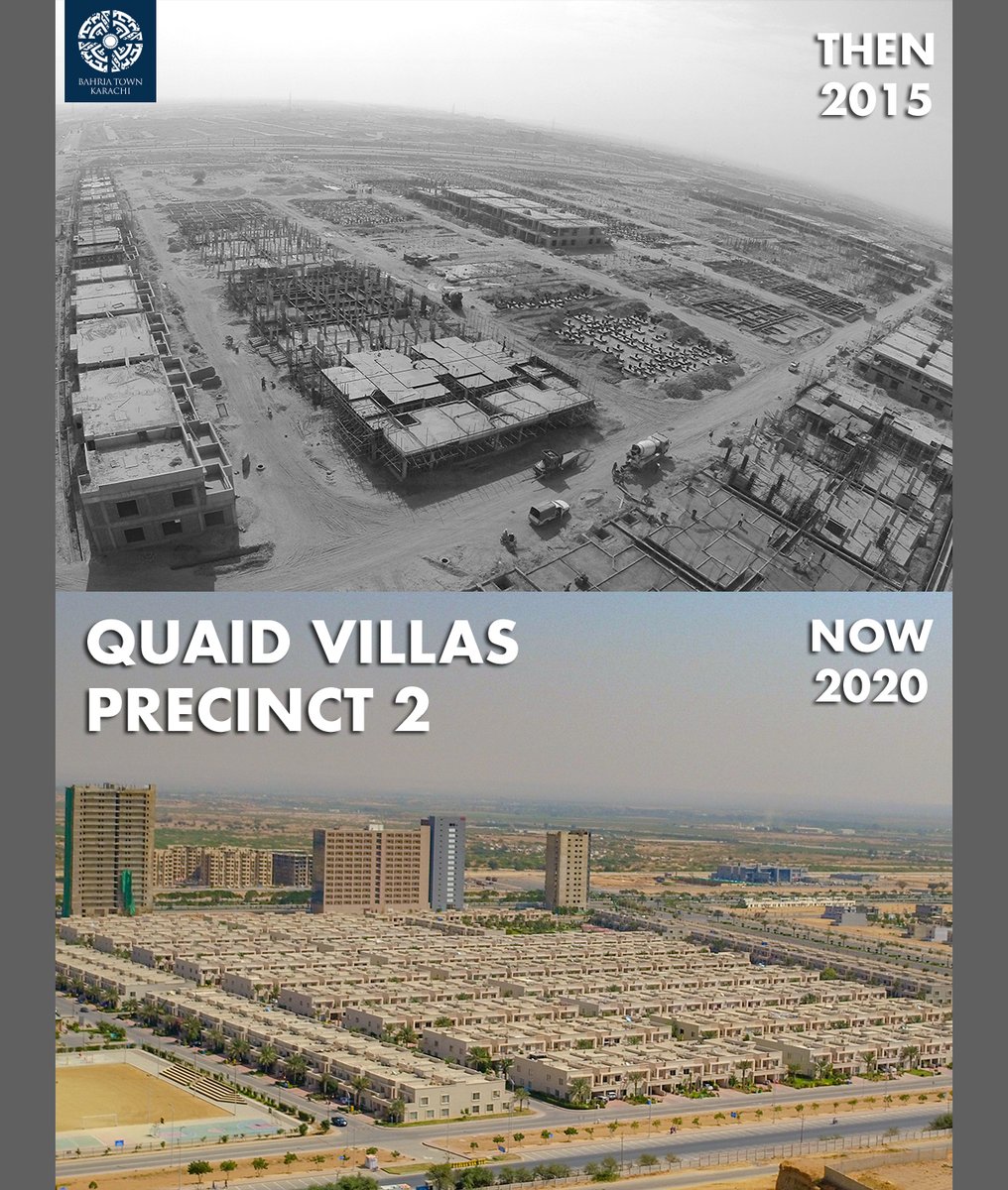 BahriaTownOffic's tweet photo. How it Started vs. How it's Now...
Quaid Villas Precinct 2, Bahria Town Karachi - Then & Now!
#ThenAndNow #BahriaTownKarachi #IconicDevelopment #ModernInfrastructure #BahriaTown #Karachi https://t.co/UsqYhnAvtR