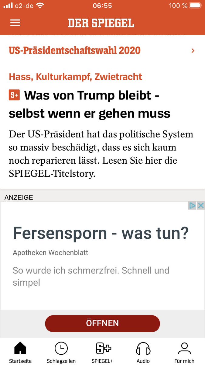 Hut ab <a href="/derspiegel/">DER SPIEGEL</a> - heute passt die Werbung perfekt zum Inhalt 😜 #cadetbonespurs