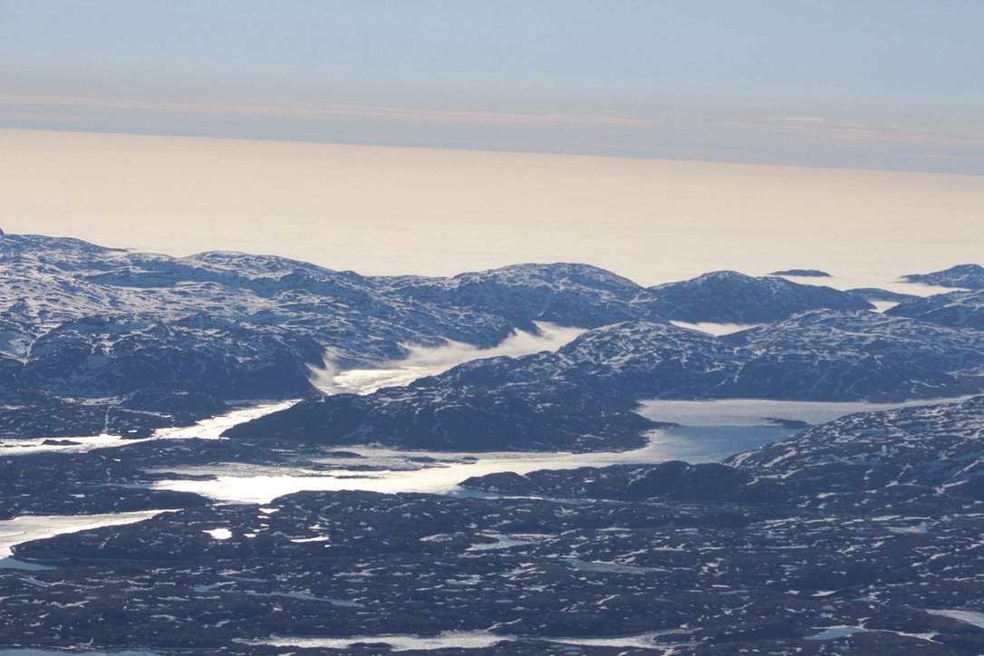 We start by cruising along the cost of Nunavik - first sea ice!Torngat Mountains, Laborador Peninsula