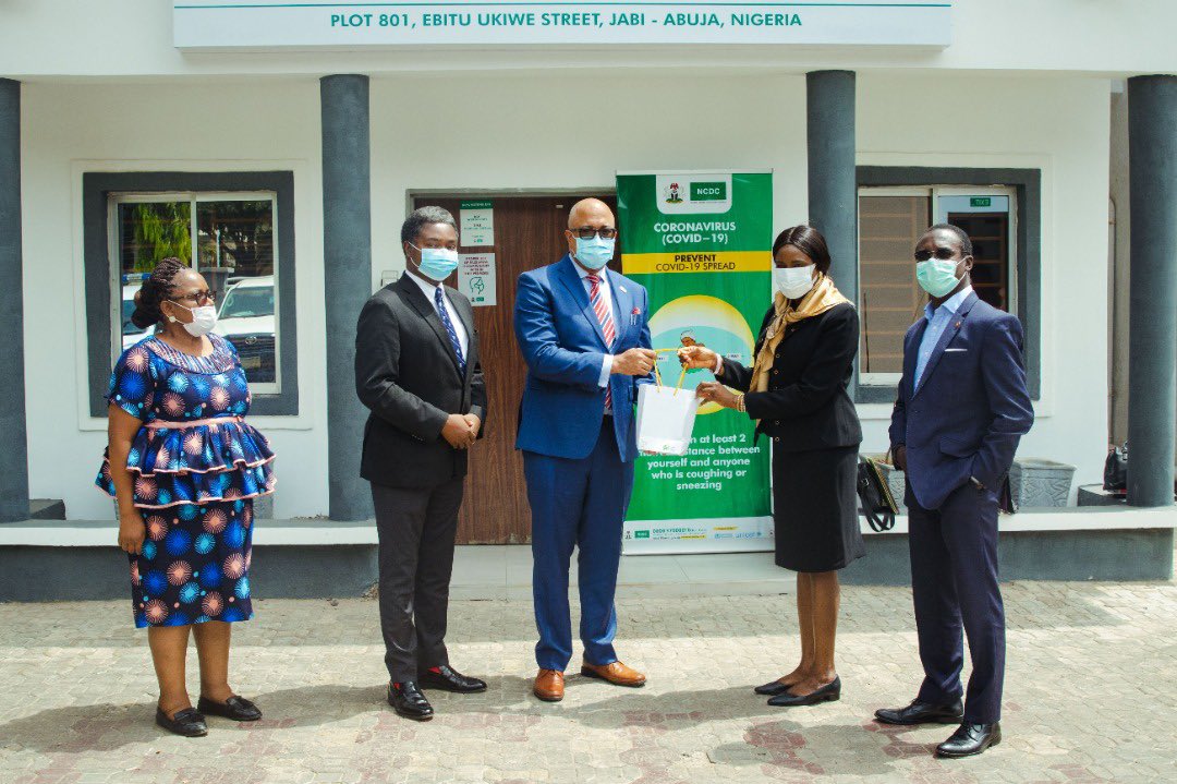 NCDCgov's tweet photo. Yesterday, DG, @chikwe_i received the General Manager and Team from @nigeriaLNG on a courtesy visit to the HQ.

@nigeriaNLG has supported @NigeriaGov’s response to the #COVID19 pandemic including the establishment of a molecular lab for testing. https://t.co/xnu96EPcCk