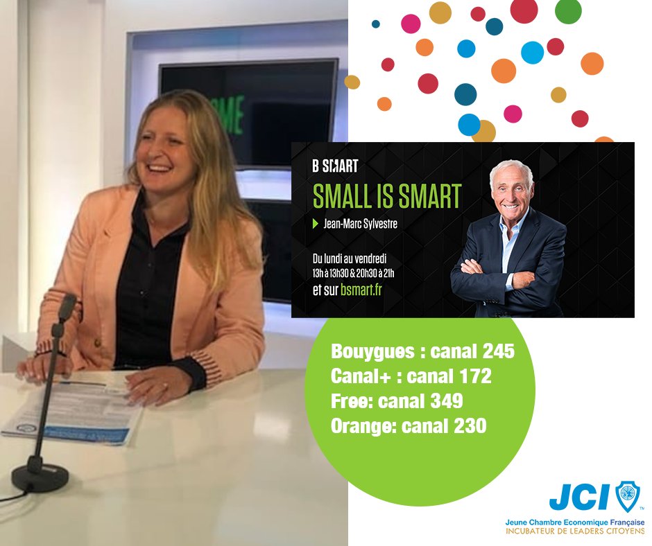 📺 Linda Profit sera l'invité de <a href="/JM_Sylvestre/">Jean-Marc Sylvestre</a> aujourd'hui sur <a href="/B_SMART_TV/">B SMART 4Change</a>. Vous souhaitez en savoir plus sur la Jeune Chambre Économique Française ? Retrouvez l'interview de Linda à 9h30 et 15h sur le site 👉 bsmart.fr ainsi que sur les chaînes du câble !