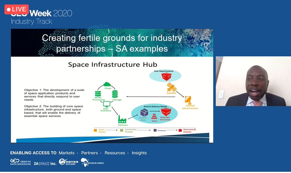 #GEOWeek2020 #GEOWeek20Industry South African Space Infrastructure Hub great example of government and industry partnership - Dr Muofhe