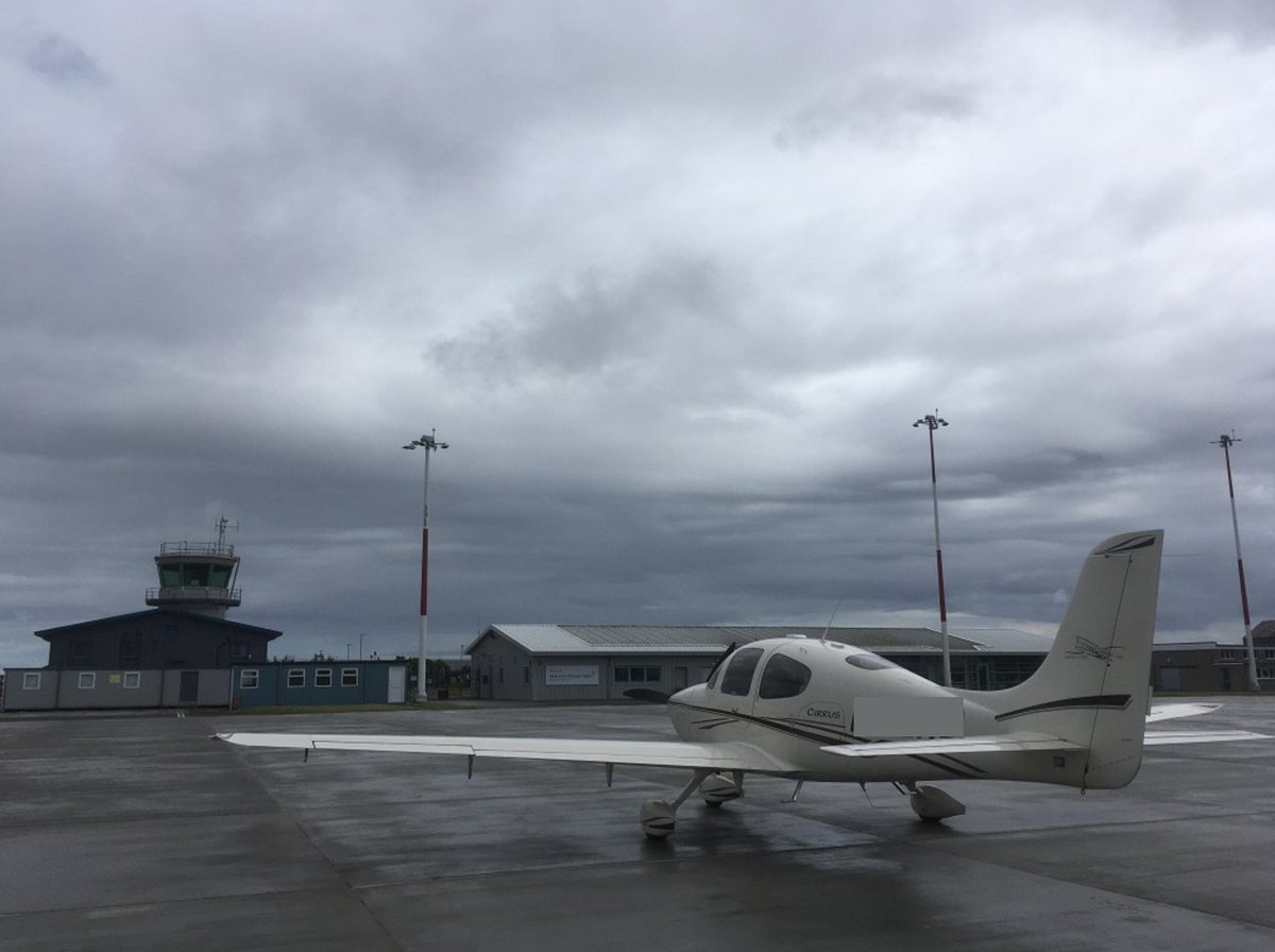And then, just like that, we're in Wick, Scotland. To not make it too easy, Europe welcomes us with low clouds and the only instrument approach of this trip.