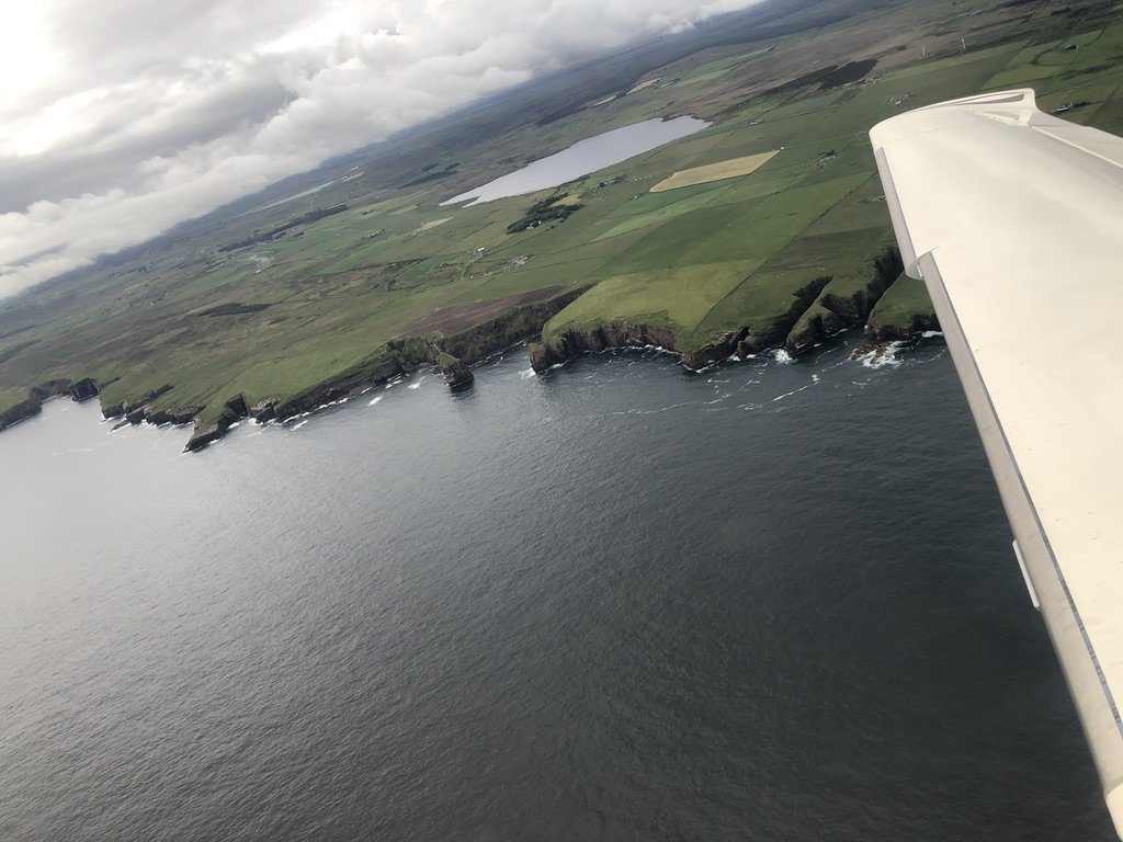 And then, just like that, we're in Wick, Scotland. To not make it too easy, Europe welcomes us with low clouds and the only instrument approach of this trip.