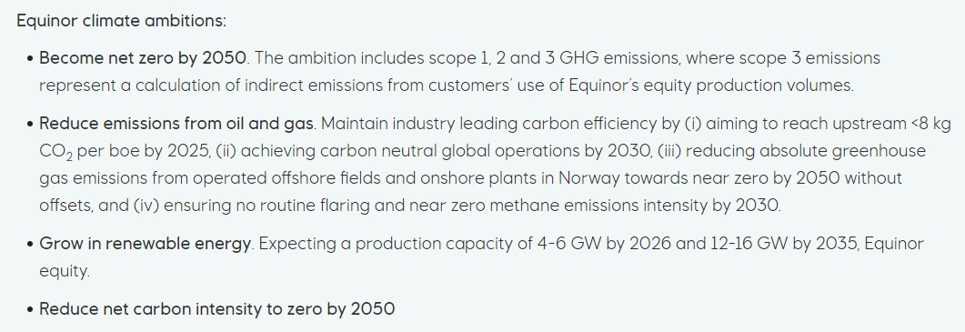 What was the big news you missed yesterday? @Equinor is going to net-zero in 2050...There are a range of measures. The system boundary is expanded to include Scope 3 (use of oil by third-parties), but then allow offsets for third-party CCS.1/ https://www.equinor.com/en/how-and-why/climate.html