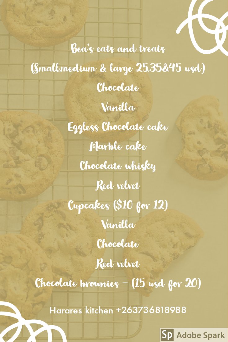 harares_kitchen's tweet photo. For all your confectionary and catering services, I'm your chef. Satisfaction guaranteed , whatsapp us on +263736818988 to place an order or to make an enquiry https://t.co/cAblNeXrZm